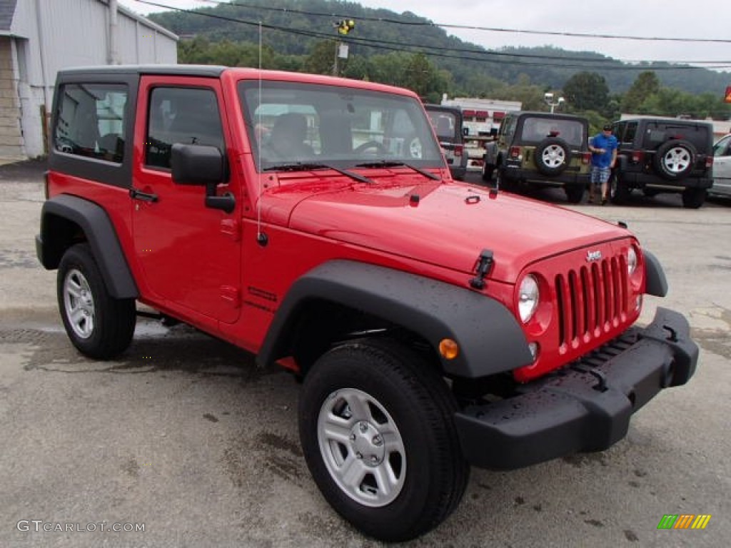 Flame Red 2014 Jeep Wrangler Sport 4x4 Exterior Photo #84539845