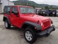 Flame Red 2014 Jeep Wrangler Sport 4x4 Exterior
