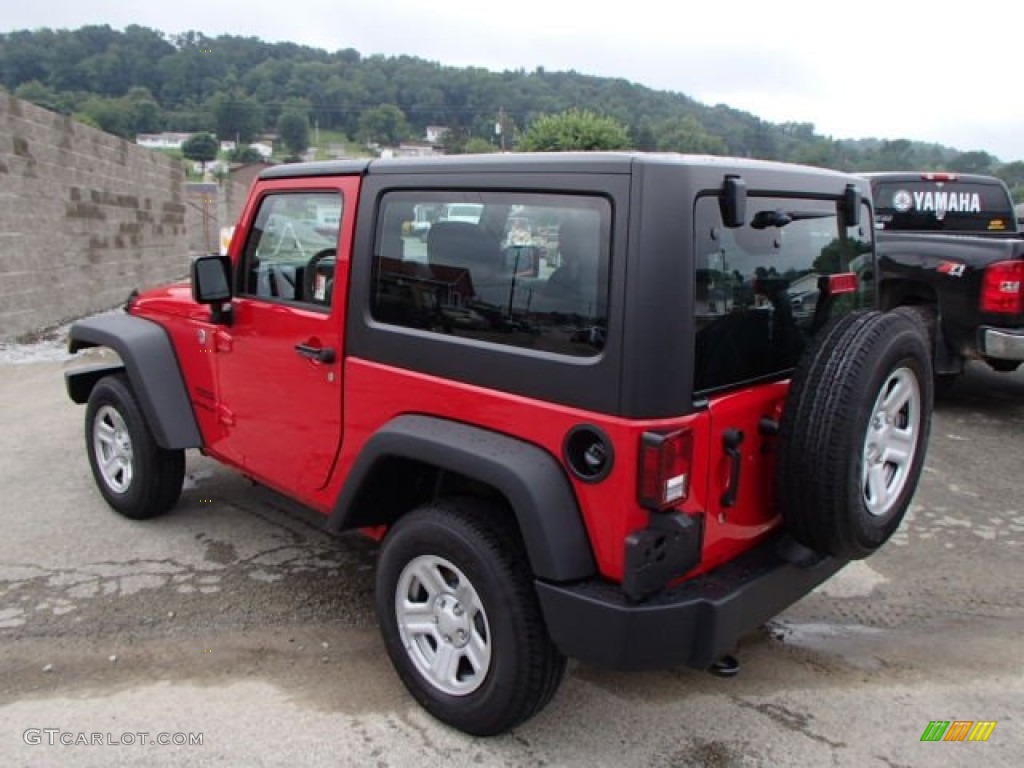 Flame Red 2014 Jeep Wrangler Sport 4x4 Exterior Photo #84539938