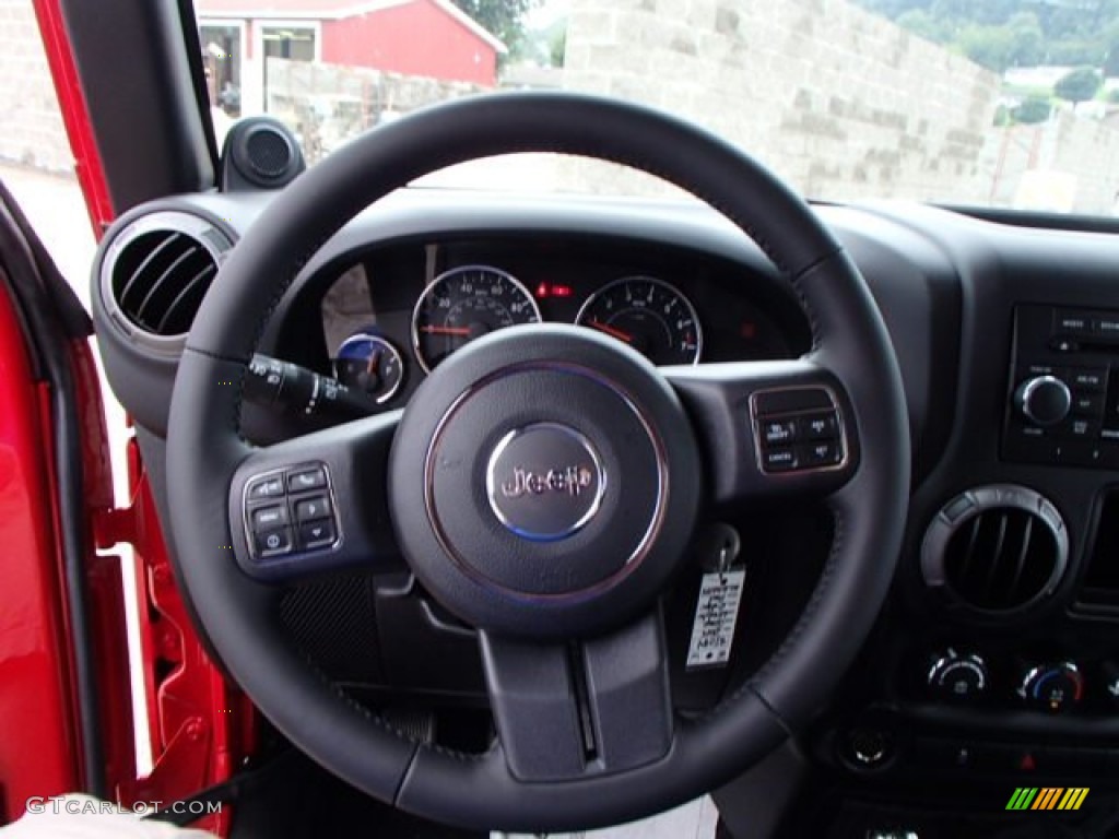 2014 Jeep Wrangler Sport 4x4 Black Steering Wheel Photo #84540163