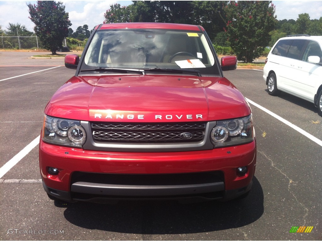 2010 Range Rover Sport HSE - Rimini Red / Almond/Nutmeg Stitching photo #2