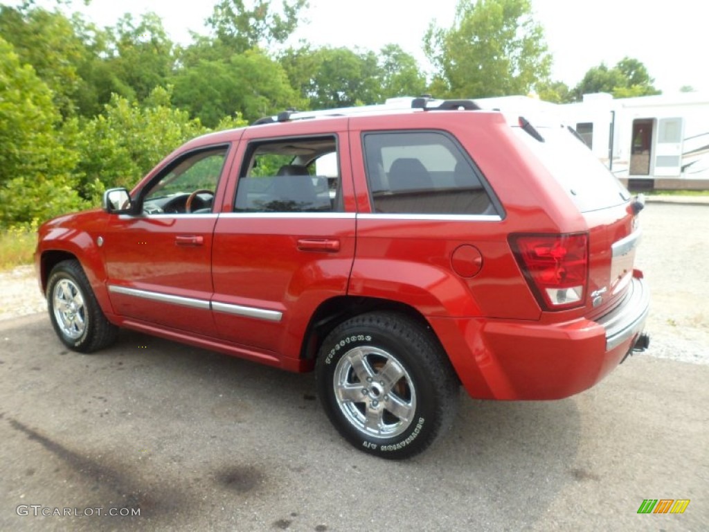 2006 Grand Cherokee Overland 4x4 - Inferno Red Crystal Pearl / Medium Slate Gray photo #5