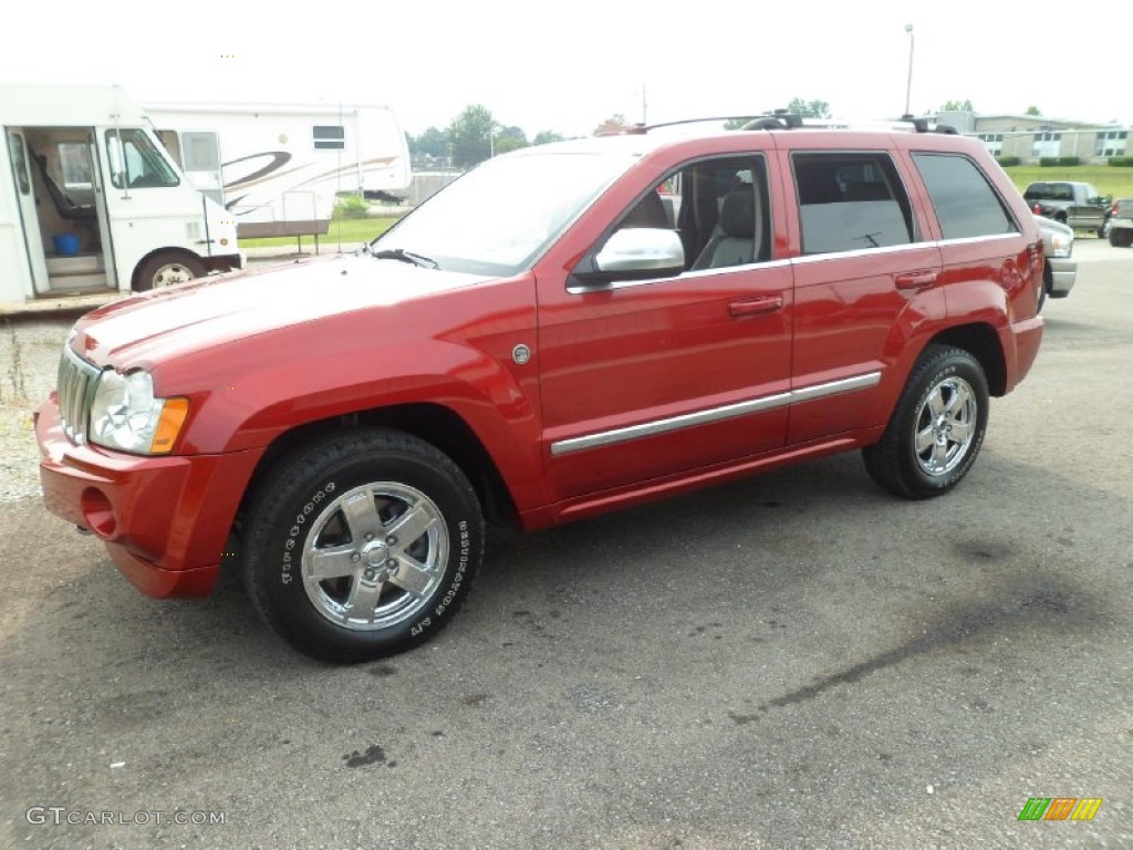 2006 Grand Cherokee Overland 4x4 - Inferno Red Crystal Pearl / Medium Slate Gray photo #8