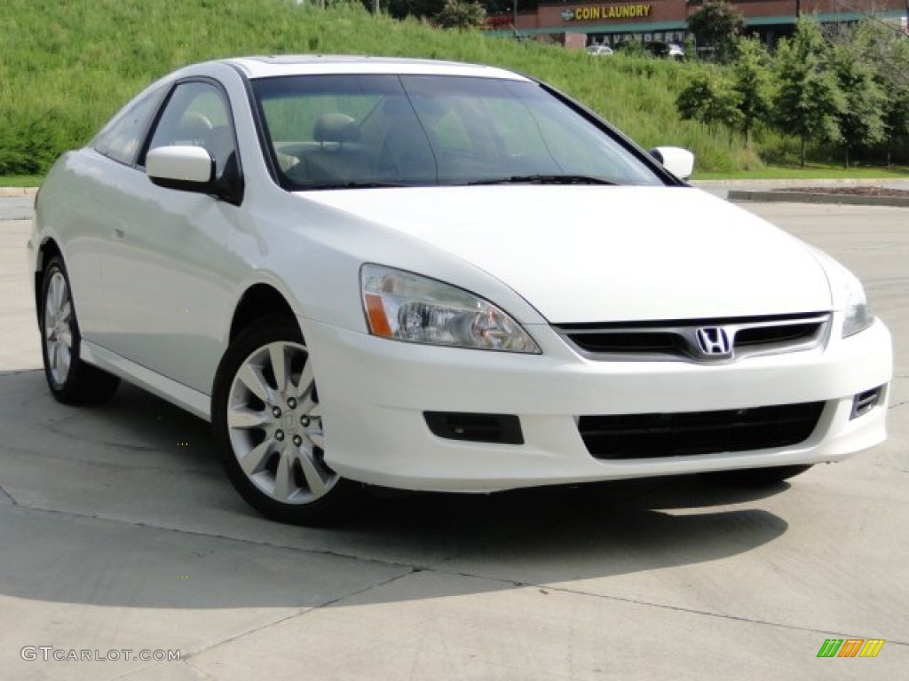2006 Accord EX V6 Coupe - Taffeta White / Ivory photo #1