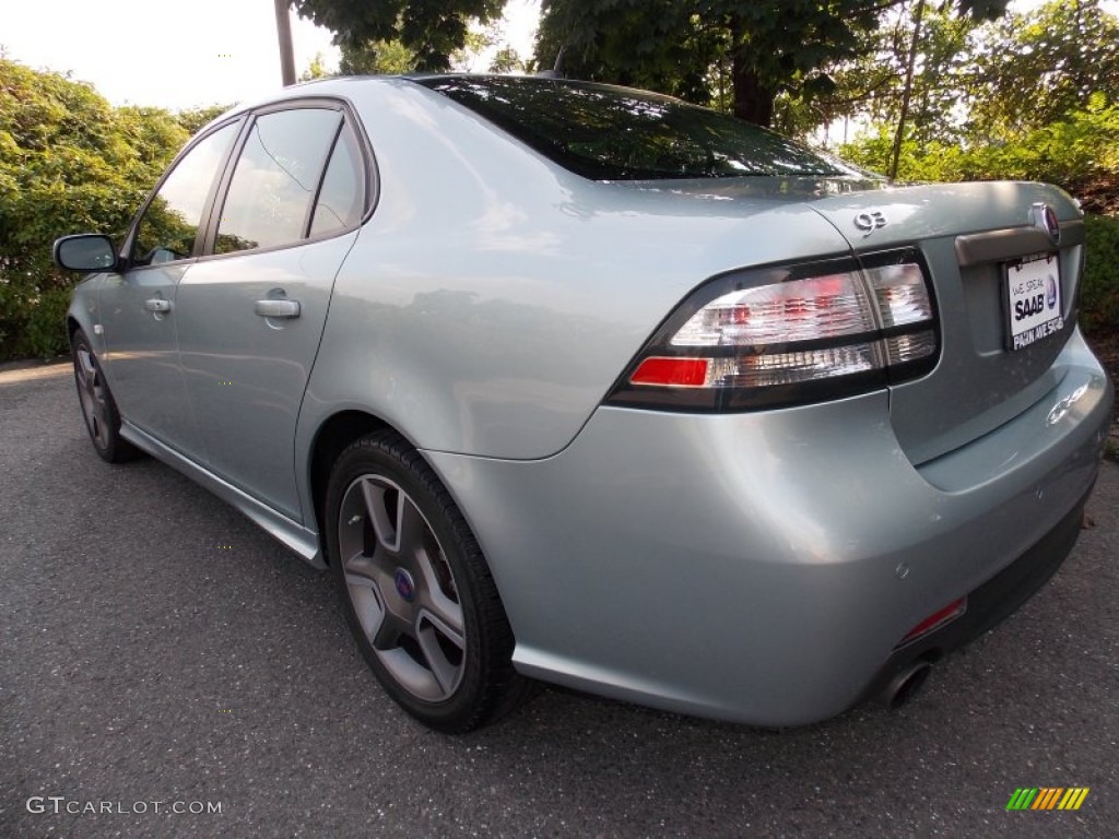 2010 9-3 Aero Sport Sedan XWD - Glacier Silver Metallic / Black photo #3