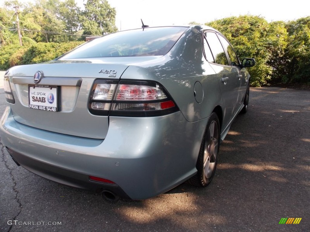 2010 9-3 Aero Sport Sedan XWD - Glacier Silver Metallic / Black photo #5