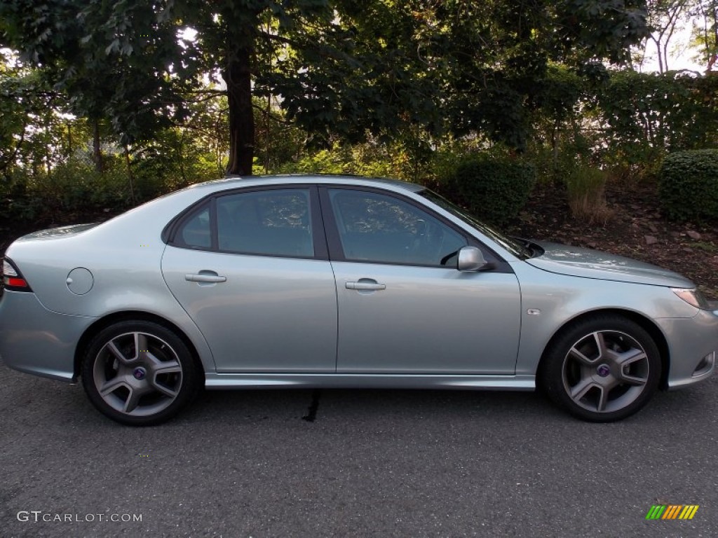 2010 9-3 Aero Sport Sedan XWD - Glacier Silver Metallic / Black photo #6