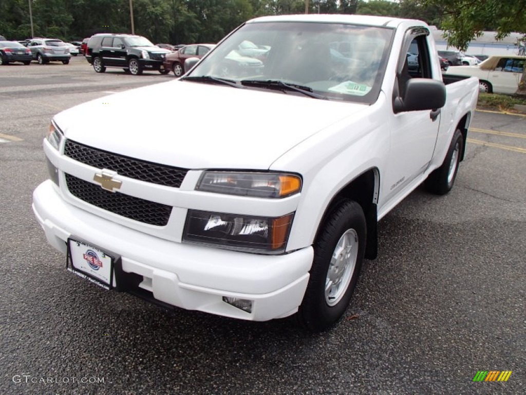 2005 Colorado LS Regular Cab - Summit White / Sandstone photo #1