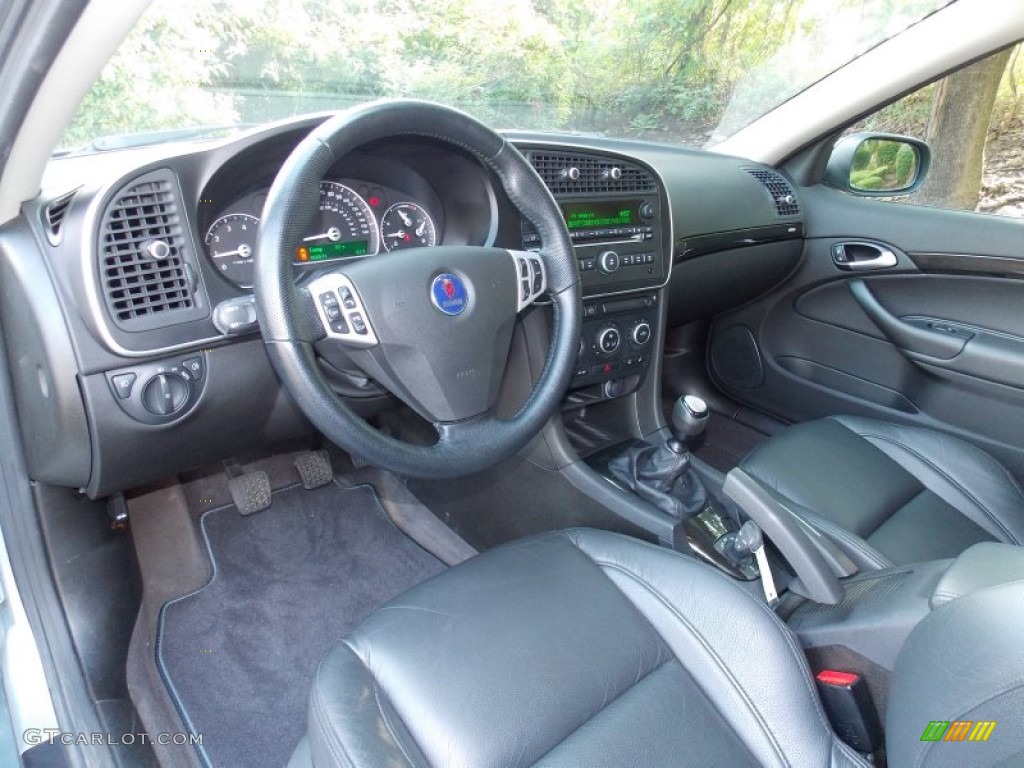2010 9-3 Aero Sport Sedan XWD - Glacier Silver Metallic / Black photo #13
