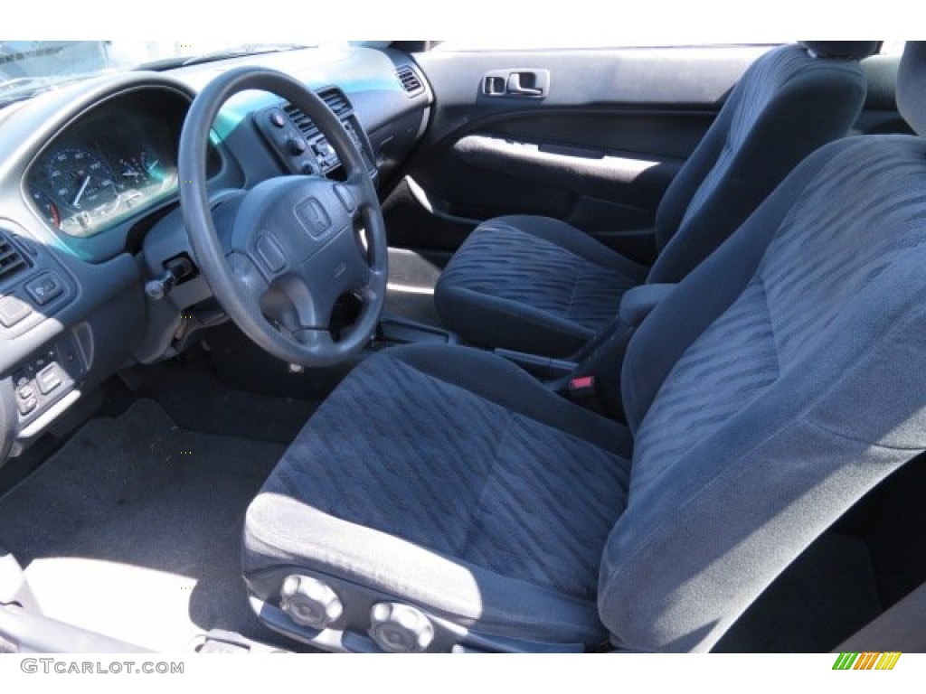 2000 Civic EX Coupe - Flamenco Black Pearl / Dark Gray photo #4