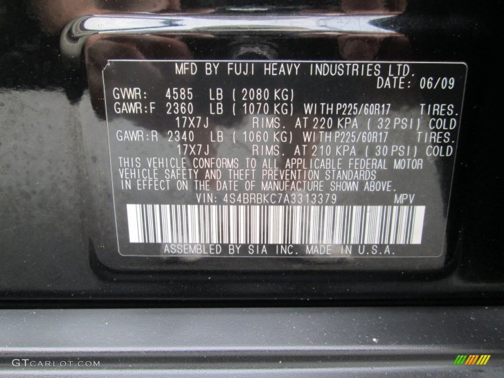 2010 Outback 2.5i Limited Wagon - Crystal Black Silica / Warm Ivory photo #29