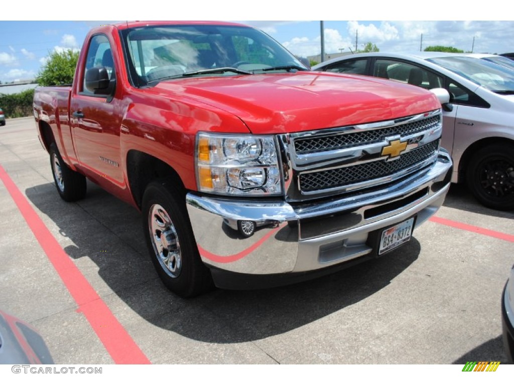 2012 Silverado 1500 LS Regular Cab - Victory Red / Dark Titanium photo #1