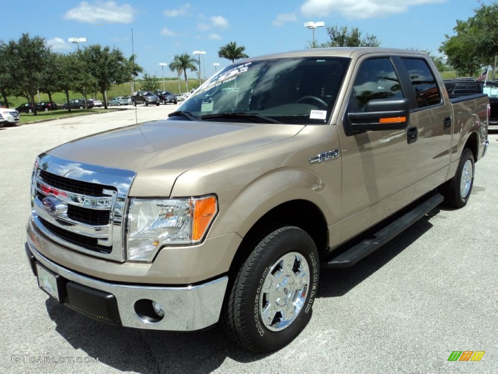 Pale Adobe Metallic 2013 Ford F150 XLT SuperCrew Exterior Photo #84548089