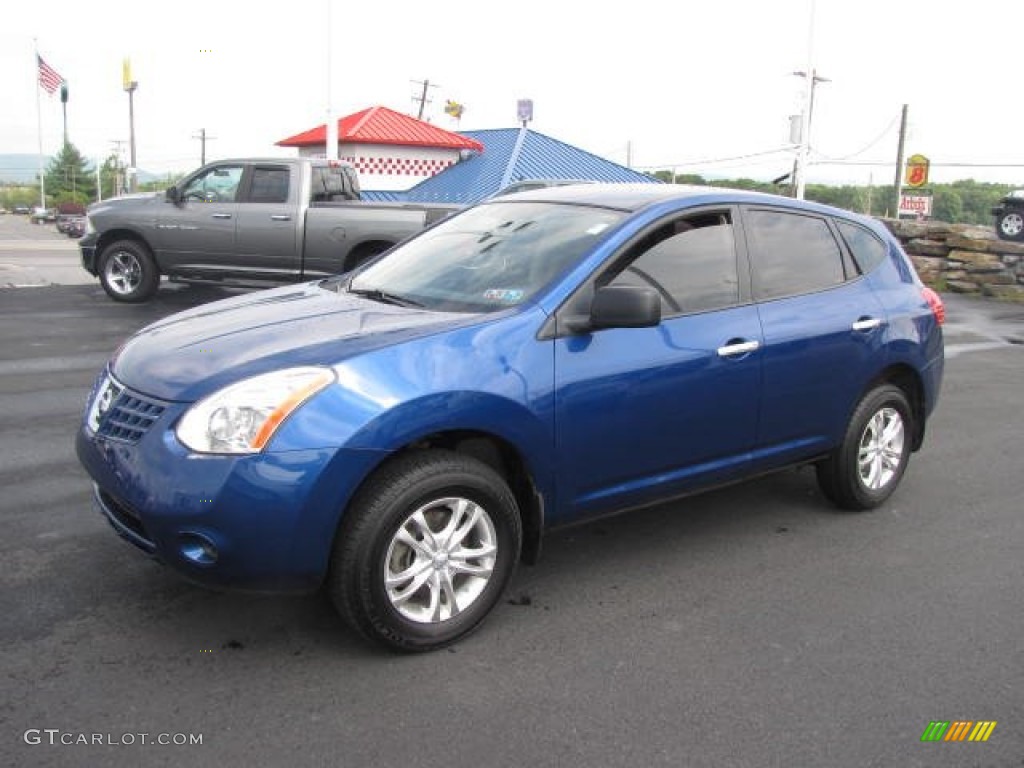 2010 Rogue S AWD - Indigo Blue / Gray photo #1
