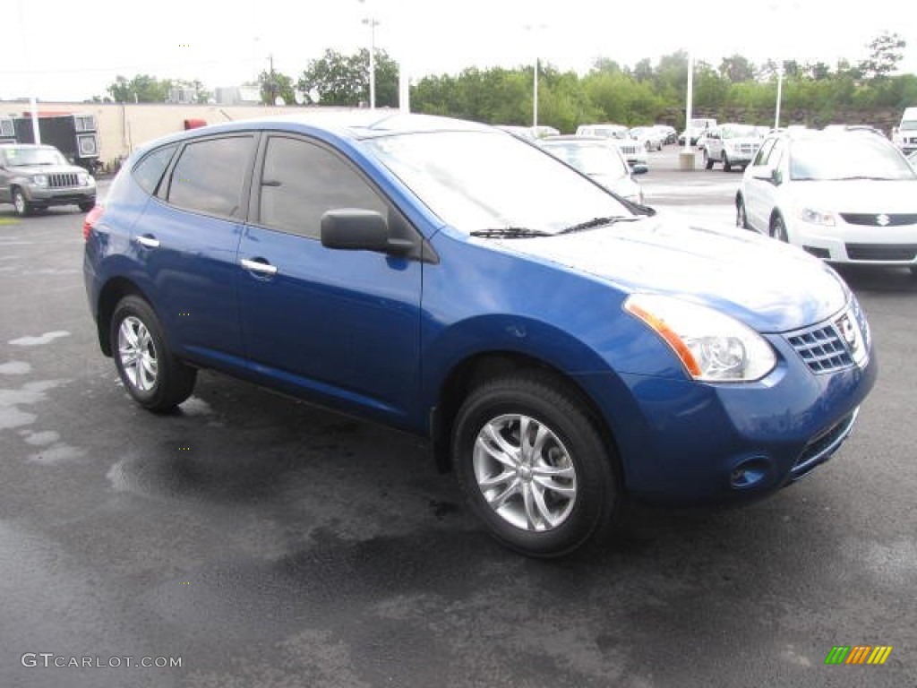2010 Rogue S AWD - Indigo Blue / Gray photo #3