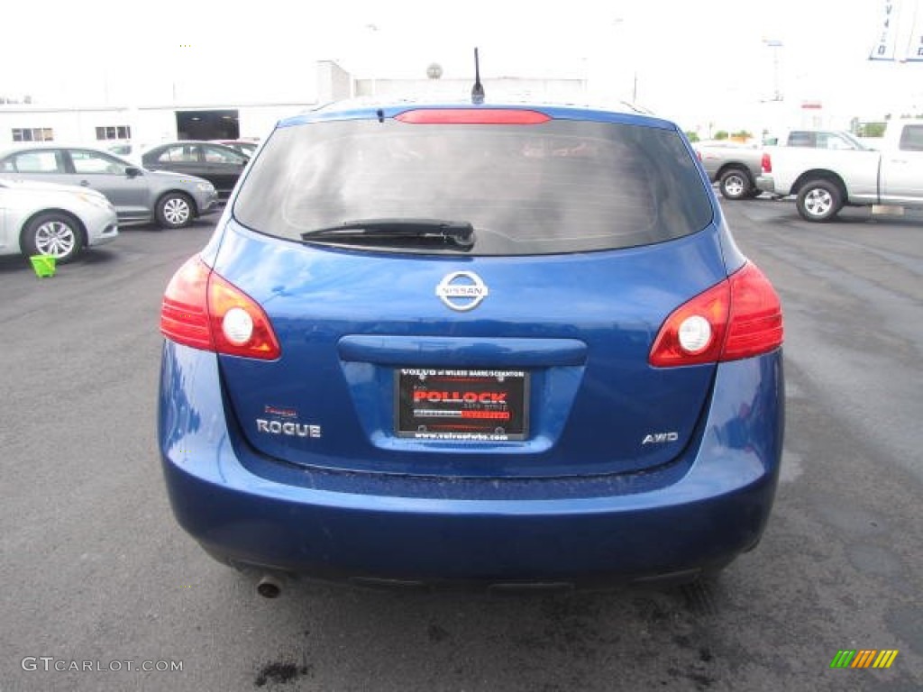 2010 Rogue S AWD - Indigo Blue / Gray photo #6