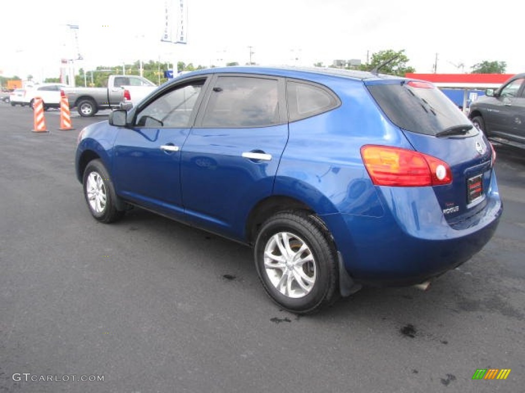 2010 Rogue S AWD - Indigo Blue / Gray photo #7