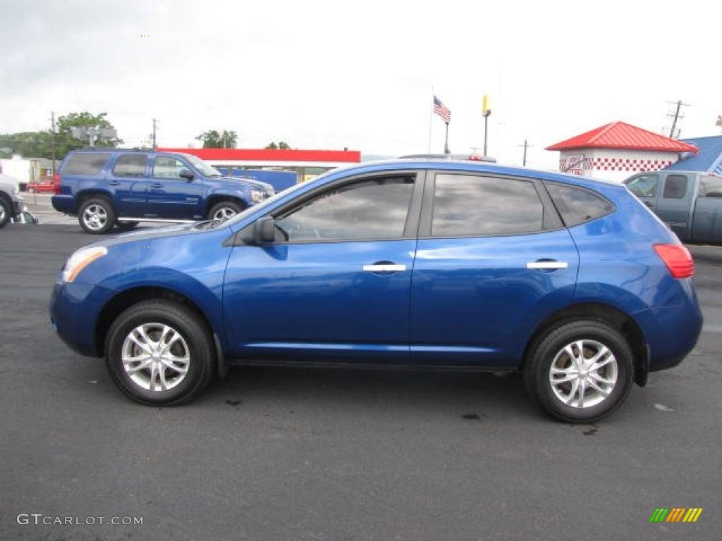 2010 Rogue S AWD - Indigo Blue / Gray photo #8