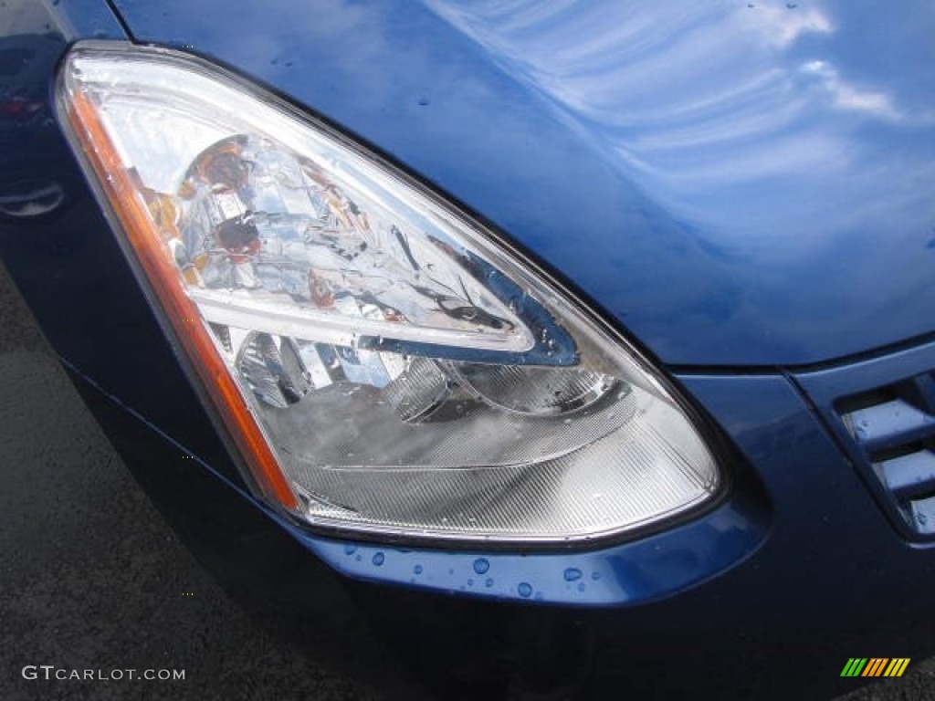 2010 Rogue S AWD - Indigo Blue / Gray photo #10