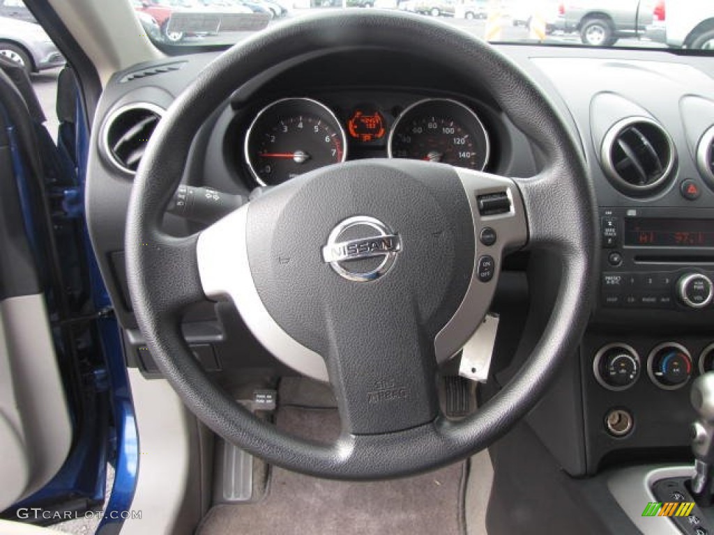 2010 Rogue S AWD - Indigo Blue / Gray photo #29