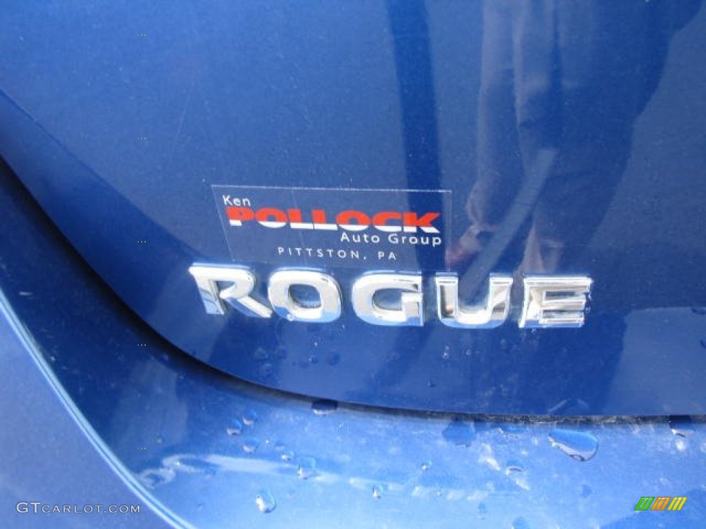 2010 Rogue S AWD - Indigo Blue / Gray photo #36
