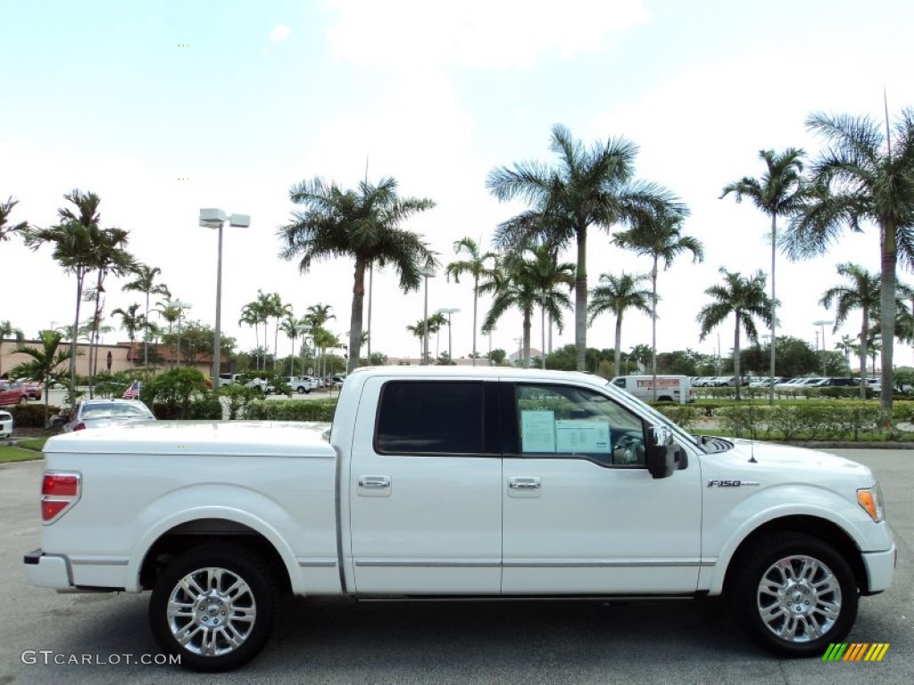 White Platinum Metallic Tri Coat 2010 Ford F150 Platinum SuperCrew Exterior Photo #84550657