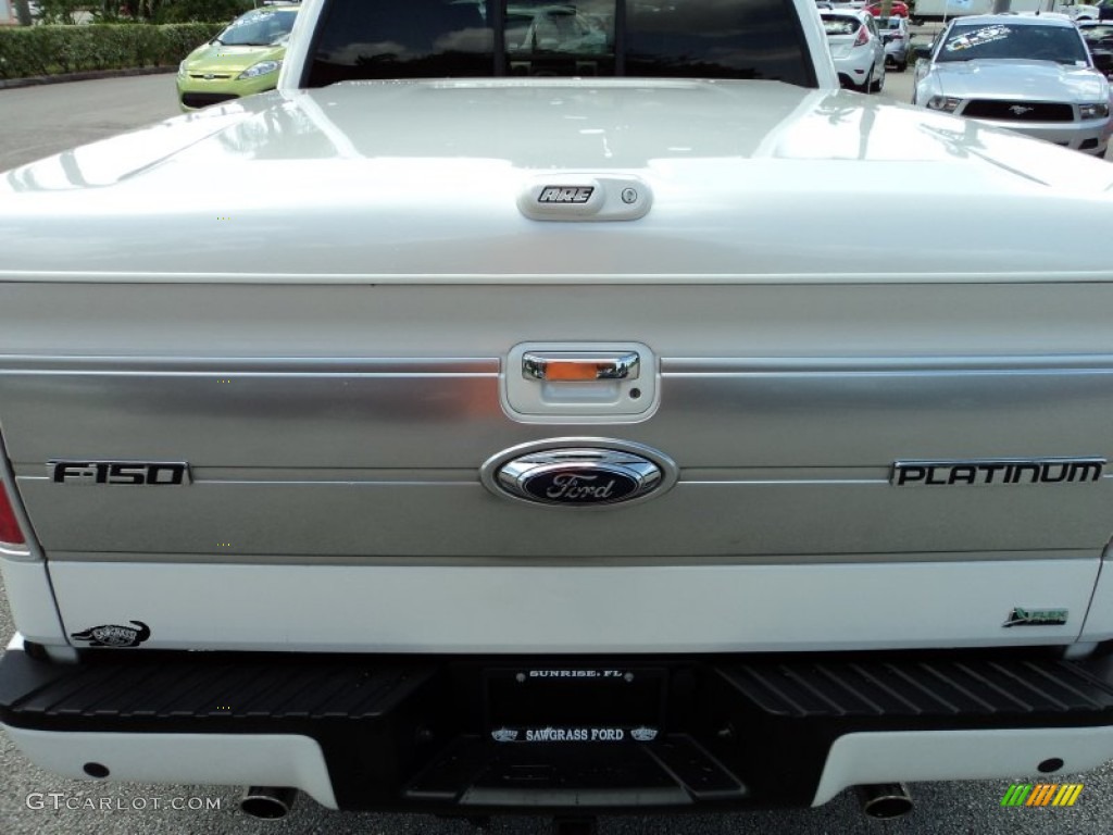 2010 F150 Platinum SuperCrew - White Platinum Metallic Tri Coat / Medium Stone Leather/Sienna Brown photo #8