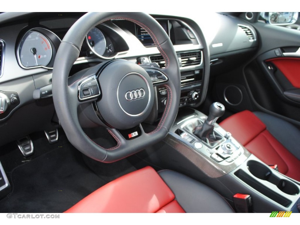 2013 Audi S5 3.0 TFSI quattro Coupe Black/Magma Red Dashboard Photo #84550889