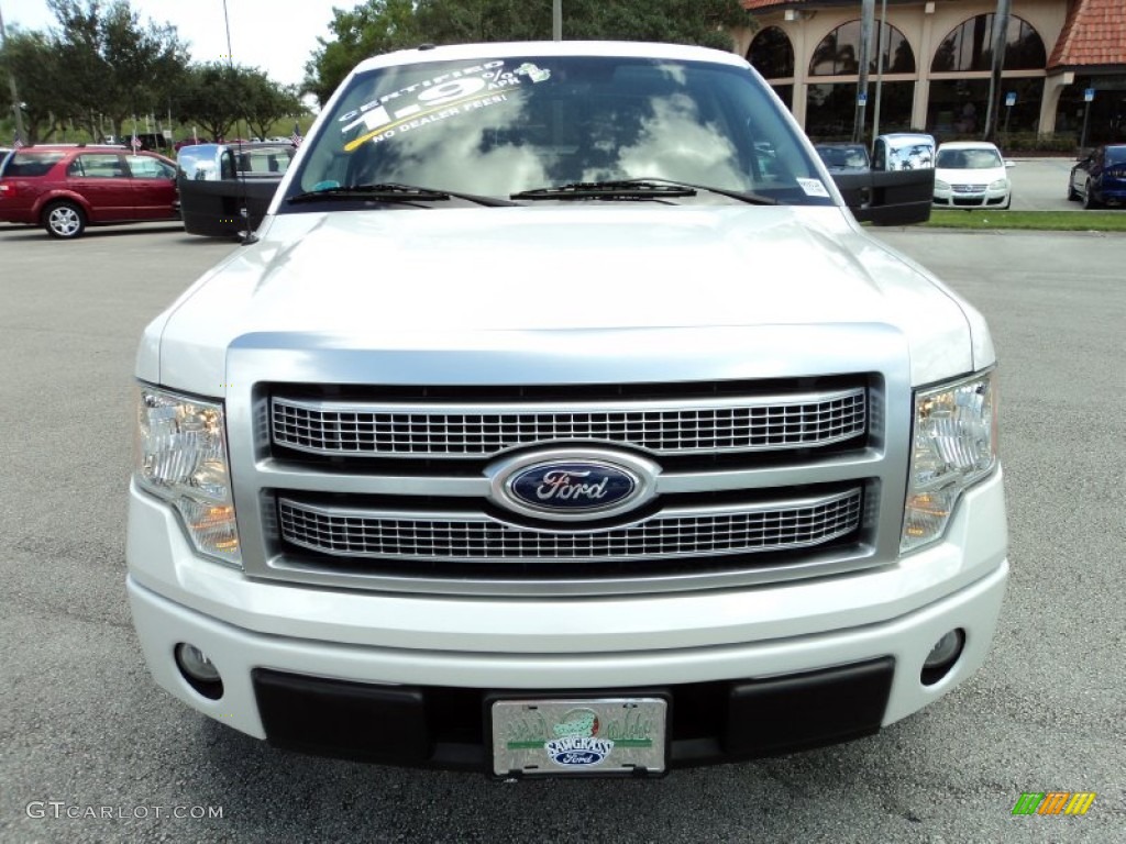 2010 F150 Platinum SuperCrew - White Platinum Metallic Tri Coat / Medium Stone Leather/Sienna Brown photo #15