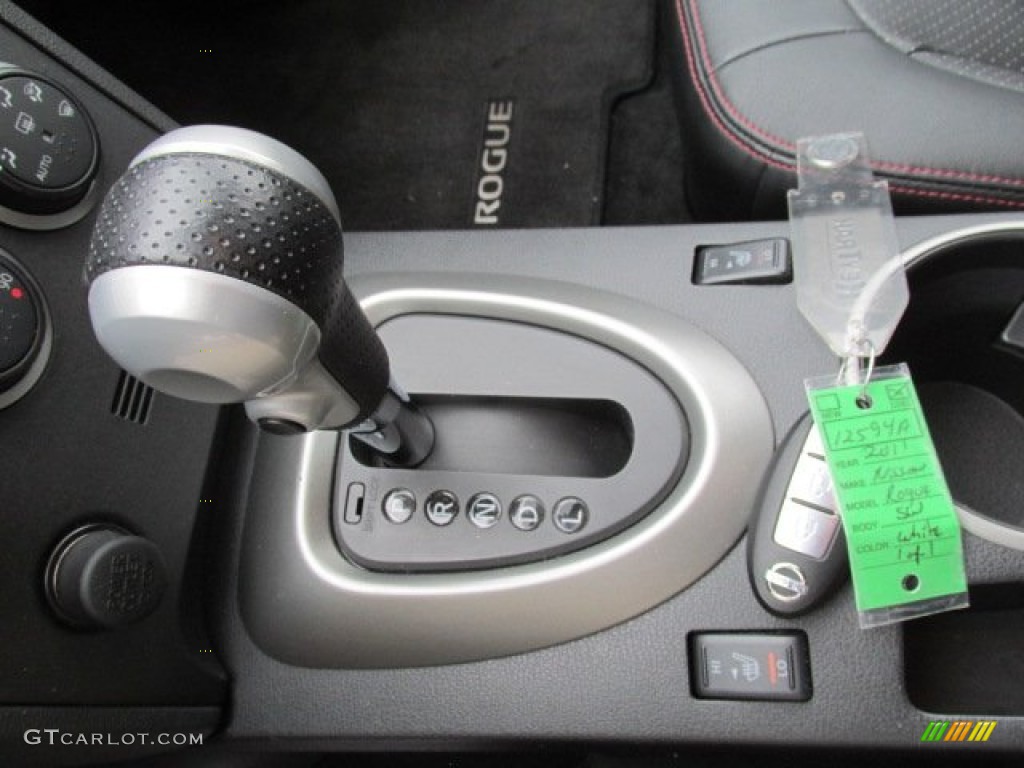 2011 Rogue SL AWD - Pearl White / Black photo #20