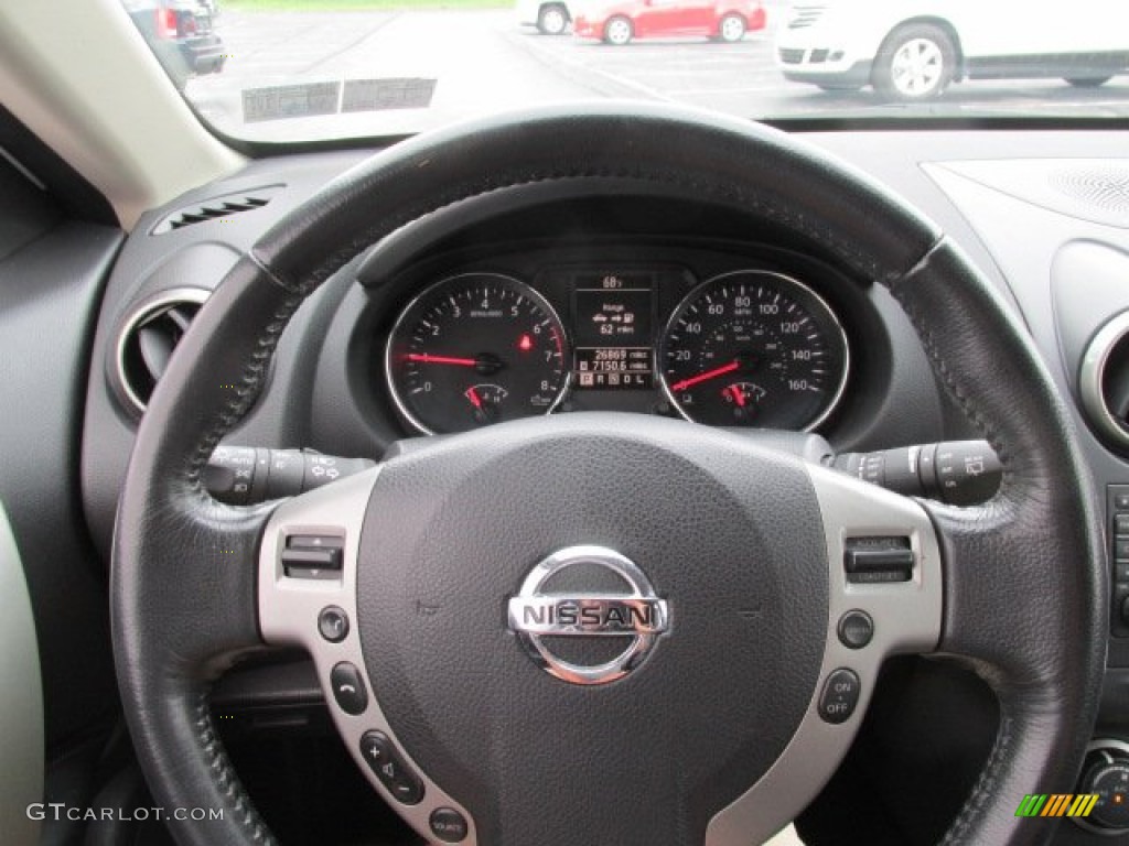 2011 Rogue SL AWD - Pearl White / Black photo #21