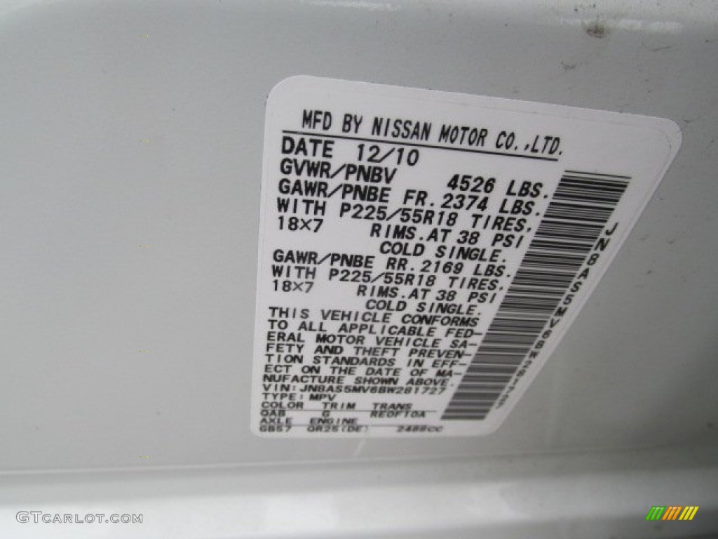 2011 Rogue SL AWD - Pearl White / Black photo #24
