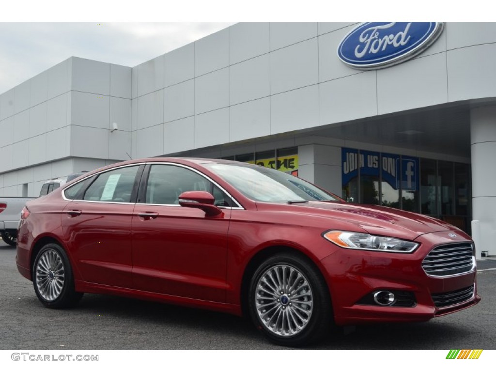 2014 Fusion Titanium - Ruby Red / Charcoal Black photo #1