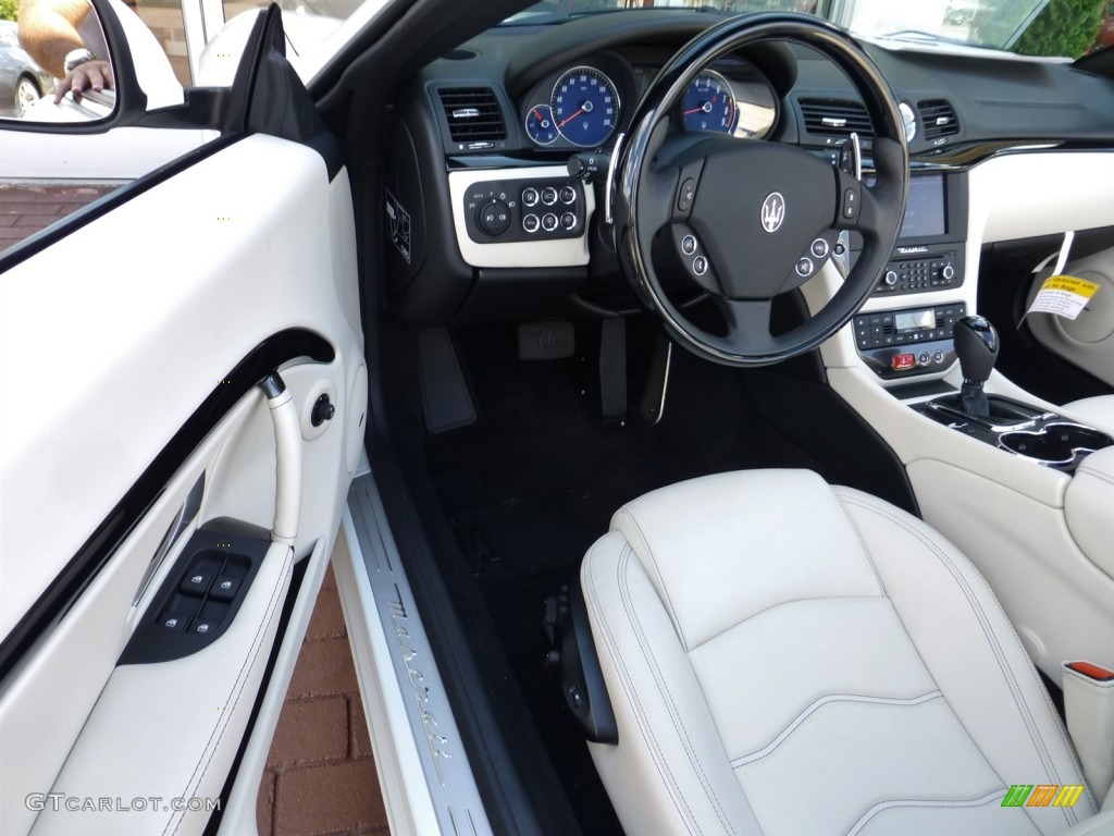 Bianco Pregiato Interior 2014 Maserati GranTurismo Convertible GranCabrio Photo #84558516