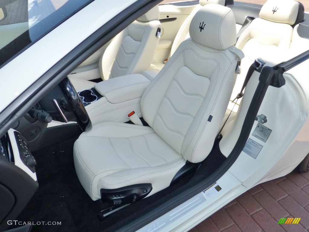 Bianco Pregiato Interior 2014 Maserati GranTurismo Convertible GranCabrio Photo #84558601