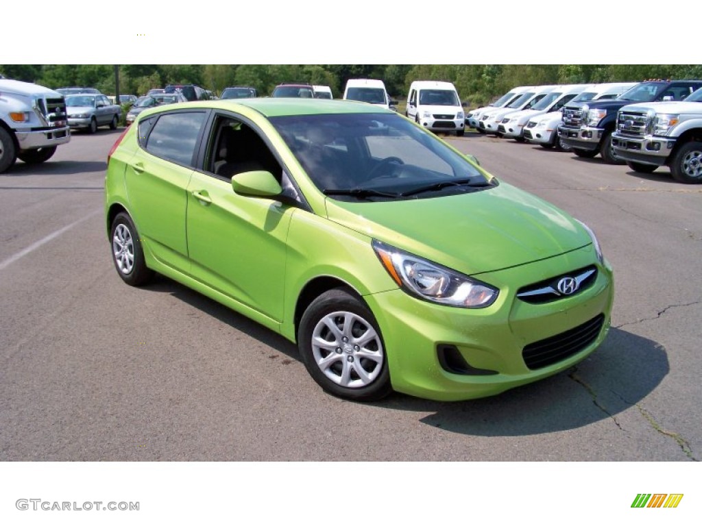 2012 Accent GS 5 Door - Electrolyte Green / Gray photo #3