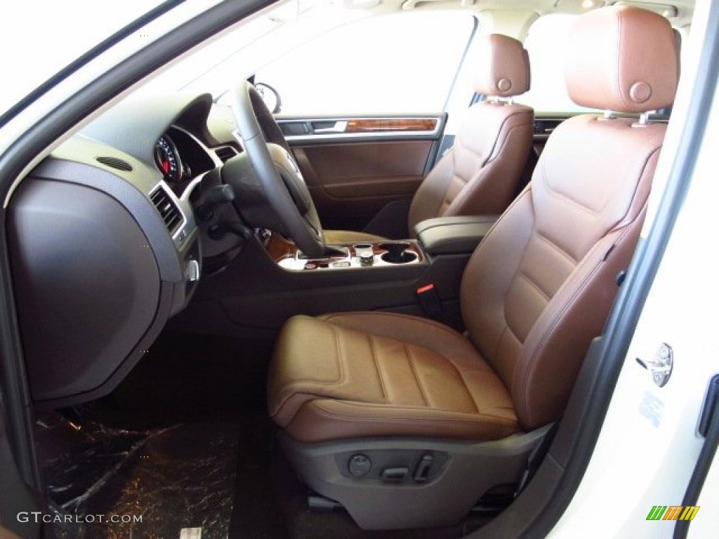 Saddle Brown Interior 2014 Volkswagen Touareg V6 Lux 4Motion Photo #84559081