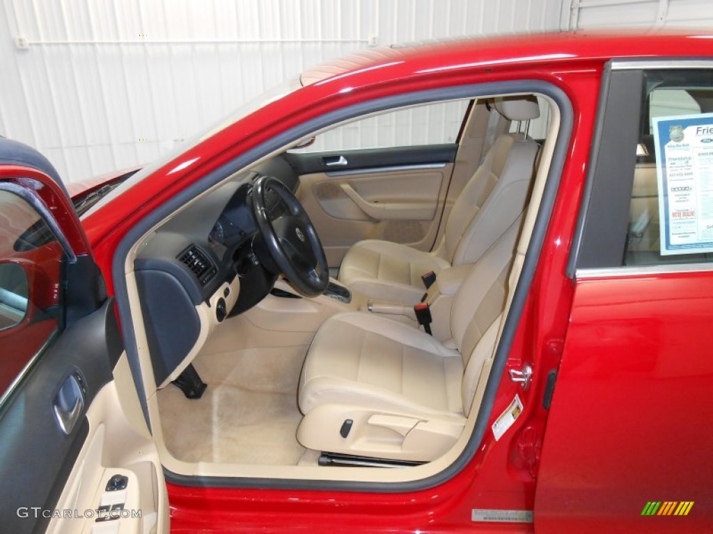2008 Jetta SE Sedan - Salsa Red / Pure Beige photo #11