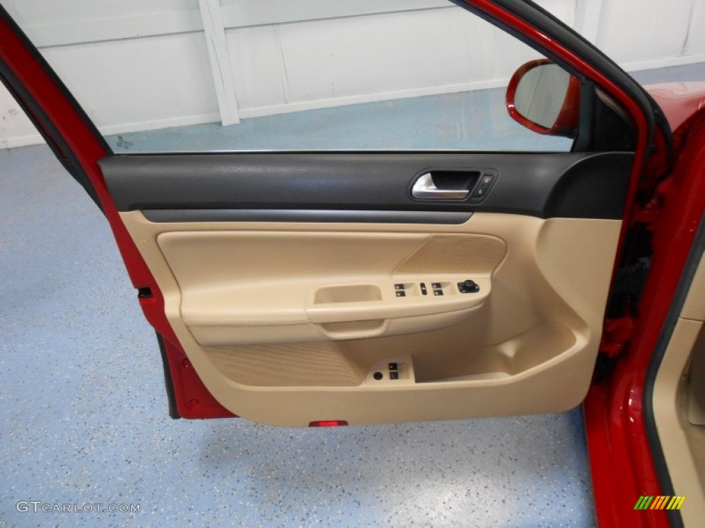 2008 Jetta SE Sedan - Salsa Red / Pure Beige photo #13