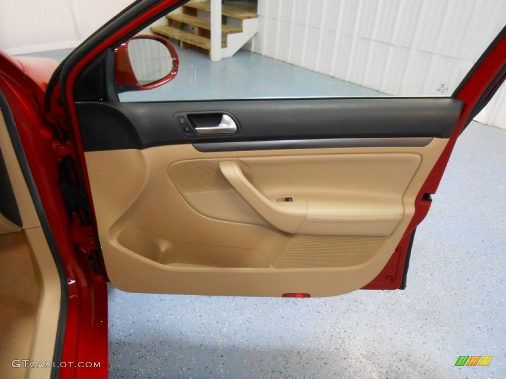 2008 Jetta SE Sedan - Salsa Red / Pure Beige photo #22