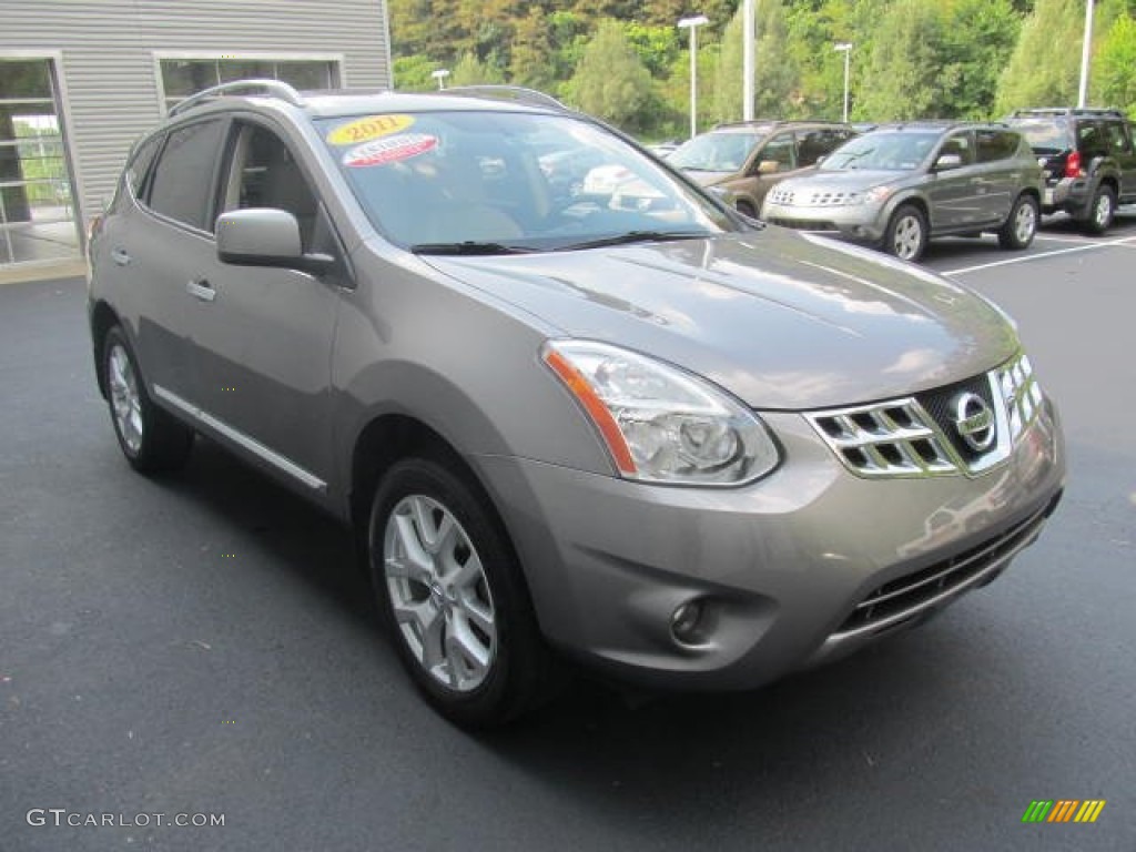 2011 Rogue SL AWD - Platinum Graphite / Gray photo #5