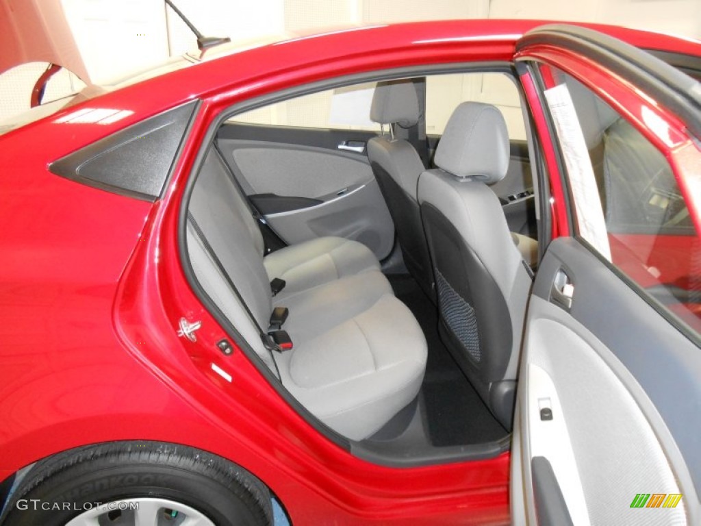 2012 Accent GLS 4 Door - Boston Red / Gray photo #17