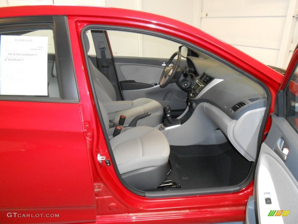 2012 Accent GLS 4 Door - Boston Red / Gray photo #20