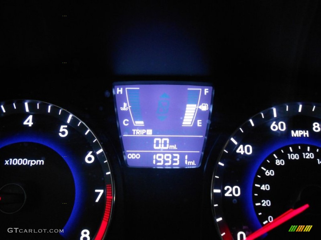 2012 Accent GLS 4 Door - Boston Red / Gray photo #29