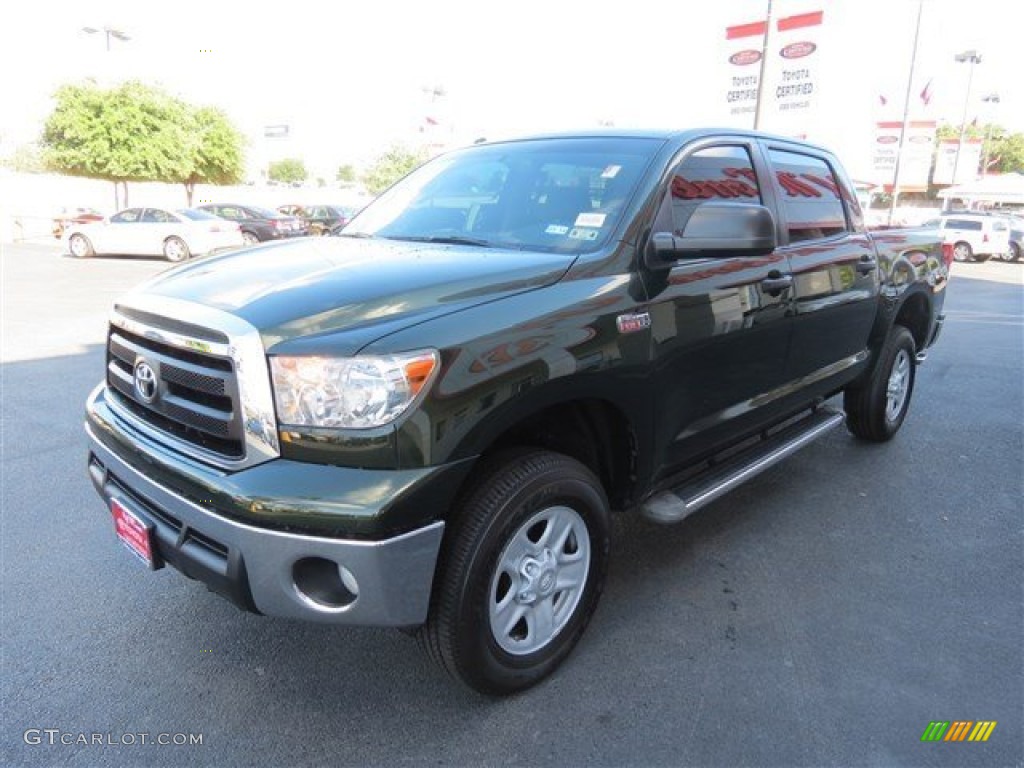 2010 Tundra CrewMax - Spruce Green Mica / Black photo #3