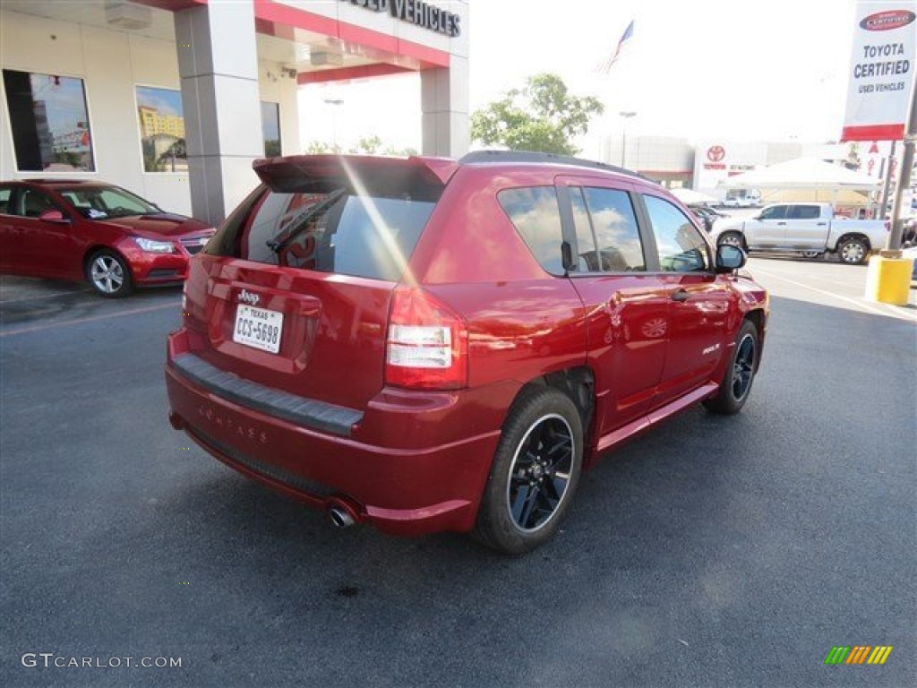 2007 Compass Sport - Inferno Red Crystal Pearlcoat / Pastel Slate Gray photo #7