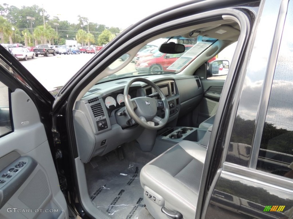 2007 Ram 3500 Sport Quad Cab 4x4 Dually - Brilliant Black Crystal Pearl / Medium Slate Gray photo #3