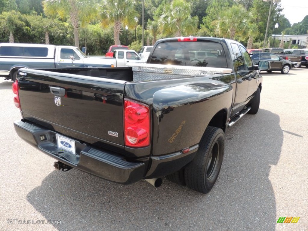 2007 Ram 3500 Sport Quad Cab 4x4 Dually - Brilliant Black Crystal Pearl / Medium Slate Gray photo #13