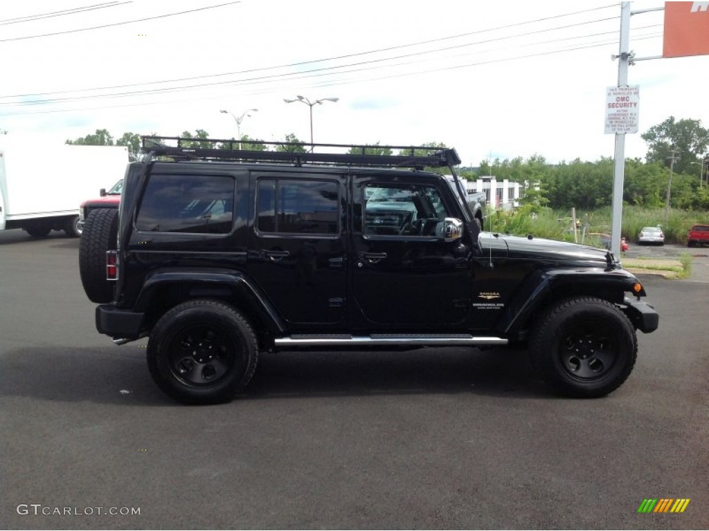 2012 Wrangler Unlimited Sahara 4x4 - Black Forest Green Pearl / Black/Dark Saddle photo #6