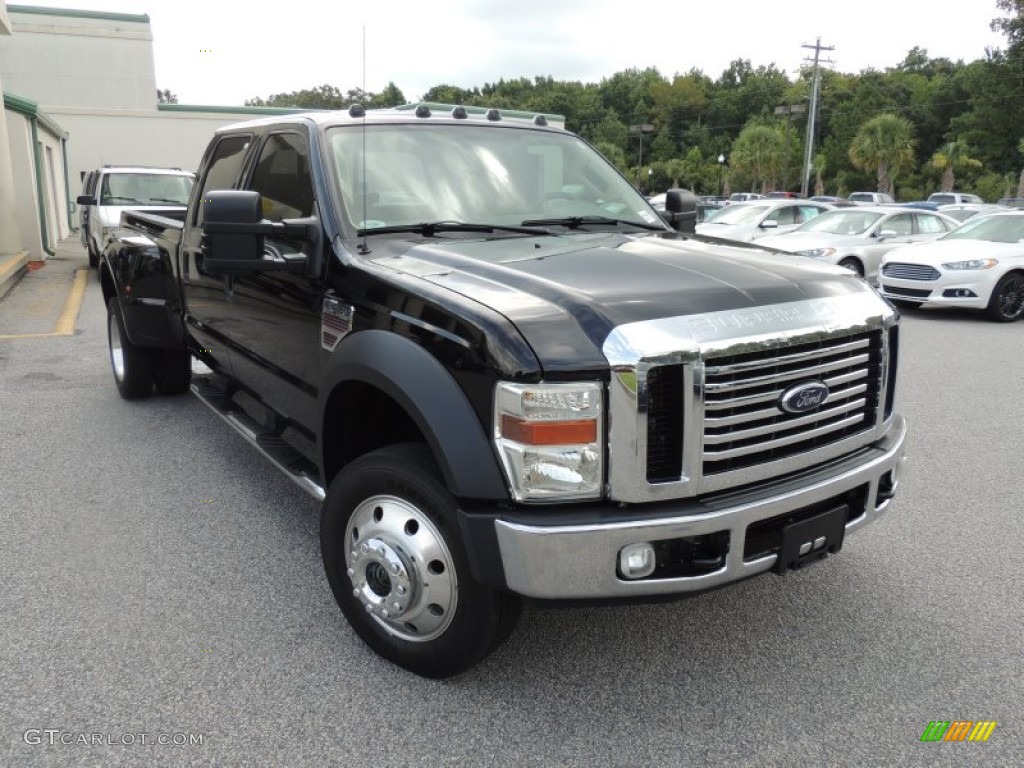 2008 F450 Super Duty XL Crew Cab 4x4 Dually - Black / Tan photo #1